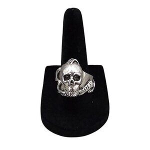 💎The Expendables Stallone Stainless Steel Vintage Biker Punk Silver Skull Ring